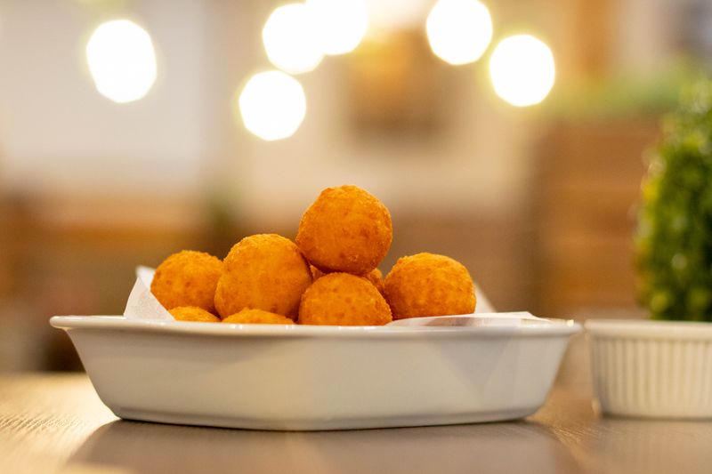 Arancini Trio fried risotto balls with three fillings