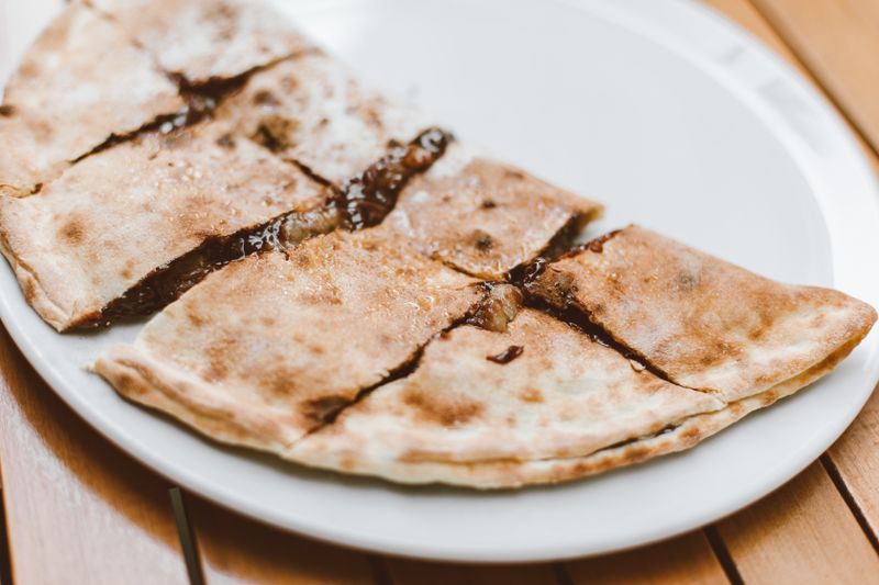 Nutella Dessert Calzone with vanilla gelato